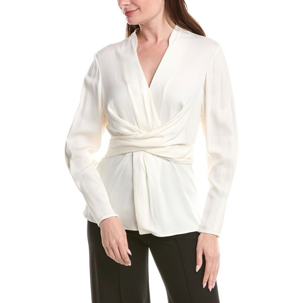 Hugo Boss Womens  Bimkai Wrap Top, White